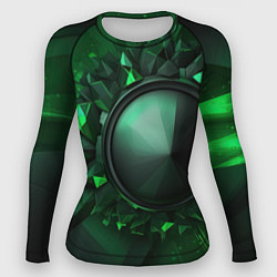 Рашгард женский Искусство зеленой абстракции, цвет: 3D-принт