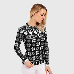Рашгард женский CS GO christmas sweater, цвет: 3D-принт — фото 2