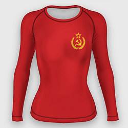 Рашгард женский СССР Герб со звездой, цвет: 3D-принт