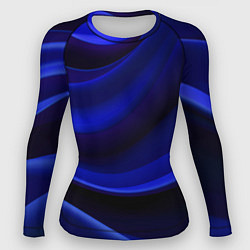 Рашгард женский Темная синяя абстракция, цвет: 3D-принт