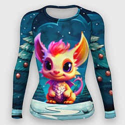 Рашгард женский Маленький пушистый дракошка, цвет: 3D-принт