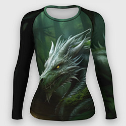 Рашгард женский Зеленый дракон 2024 года, цвет: 3D-принт