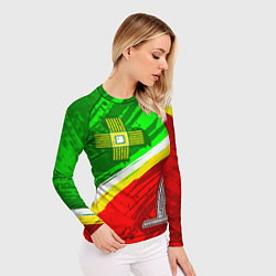 Рашгард женский Флаг Зеленограадского АО, цвет: 3D-принт — фото 2