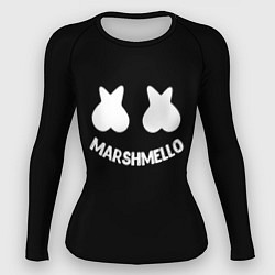 Рашгард женский Маршмеллоу белое лого, цвет: 3D-принт