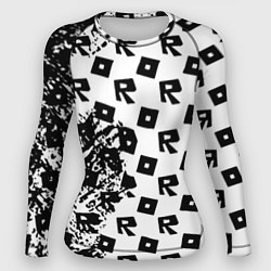 Рашгард женский Roblox pattern game black, цвет: 3D-принт