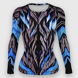 Рашгард женский Камень и синий огонь, цвет: 3D-принт