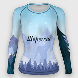 Женский рашгард Шерегеш горы пейзаж