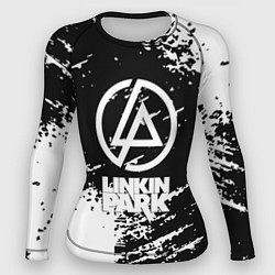 Рашгард женский Linkin park logo краски текстура, цвет: 3D-принт