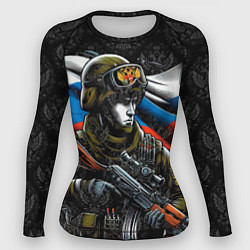 Рашгард женский Русский солдат патриот, цвет: 3D-принт
