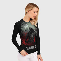 Рашгард женский Stalker 2 dark mode, цвет: 3D-принт — фото 2