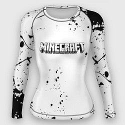 Женский рашгард Minecraft чёрная краска брызги