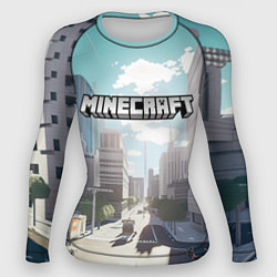 Рашгард женский Minecraft дневной город, цвет: 3D-принт
