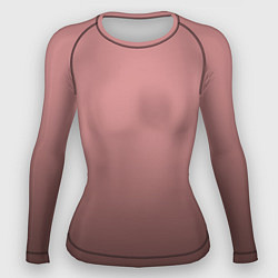 Рашгард женский Пыльно-розовый градиент, цвет: 3D-принт