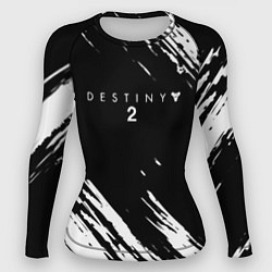 Рашгард женский Destiny краски чёрно белые, цвет: 3D-принт