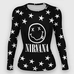 Рашгард женский Nirvana stars steel, цвет: 3D-принт