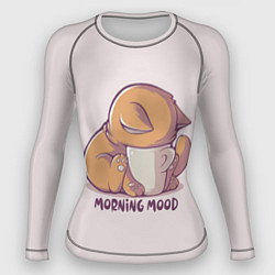 Рашгард женский Morning mood - cat, цвет: 3D-принт