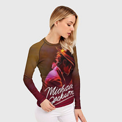 Рашгард женский Michael Jackson нарисованный кистью, цвет: 3D-принт — фото 2