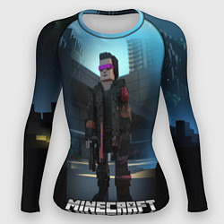 Рашгард женский Minecraft cyberpunk style, цвет: 3D-принт