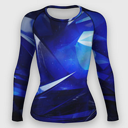 Женский рашгард Black and blue abstract background sport style