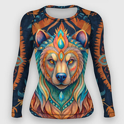 Рашгард женский Медведь шаман тотемное животное, цвет: 3D-принт
