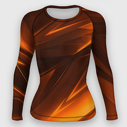 Рашгард женский Geometry stripes orange, цвет: 3D-принт