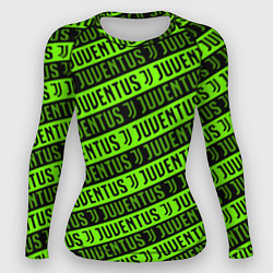 Рашгард женский Juventus green pattern sport, цвет: 3D-принт