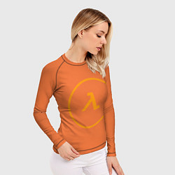 Рашгард женский Half-Life оранжевый, цвет: 3D-принт — фото 2