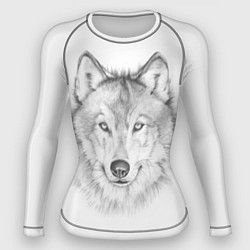 Рашгард женский Нарисованный волк зубами щёлк, цвет: 3D-принт