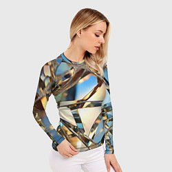 Рашгард женский Грани стекла, цвет: 3D-принт — фото 2