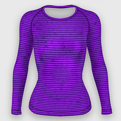 Рашгард женский Сочный фиолетовый в полоску, цвет: 3D-принт