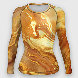 Рашгард женский Жидкое золото текстура, цвет: 3D-принт