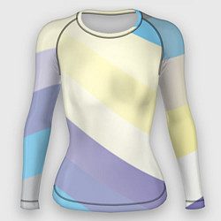 Рашгард женский Паттерн цветные волны - color waves, цвет: 3D-принт