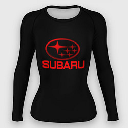 Рашгард женский Subaru red logo, цвет: 3D-принт