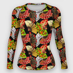 Рашгард женский Веера с драконами, цвет: 3D-принт