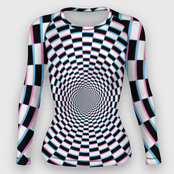 Рашгард женский Оптическая иллюзия с погружением, цвет: 3D-принт