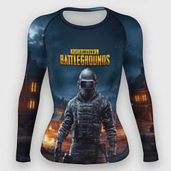 Рашгард женский PUBG персонаж в ночном городе, цвет: 3D-принт