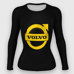 Рашгард женский Volvo yellow logo, цвет: 3D-принт