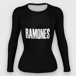 Женский рашгард Ramones white logo