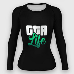 Рашгард женский GTA life logo, цвет: 3D-принт