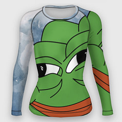 Рашгард женский Хитрый лягушонок пепе, цвет: 3D-принт