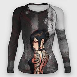 Рашгард женский Татуированная брюнетка, цвет: 3D-принт