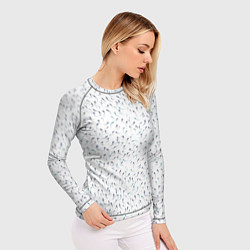 Рашгард женский Сперматозоиды разноцветные паттерн, цвет: 3D-принт — фото 2