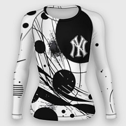 Женский рашгард New York Yankees baseball team - abstraction