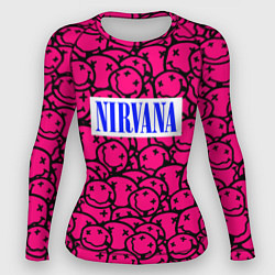 Женский рашгард Nirvana pink logo