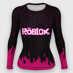 Женский рашгард Roblox fire pink