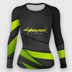 Женский рашгард Cyberpunk 2077 stripes line