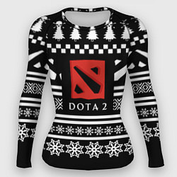 Рашгард женский Dota pattern game, цвет: 3D-принт