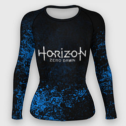 Рашгард женский Horizon: Zero Dawn синие брызги красок, цвет: 3D-принт