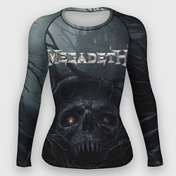 Рашгард женский Megadeth череп под деревом, цвет: 3D-принт