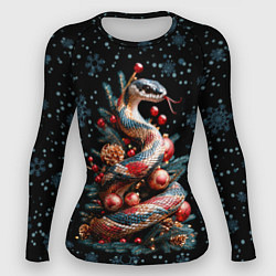 Рашгард женский Ёлка змея, цвет: 3D-принт